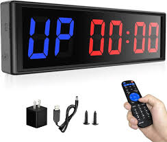 Naoeleii Interval Timer - LED Sportklok met 1.5" Cijfers