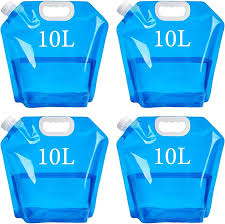 TITSHOP 4x Opvouwbare Waterjerrycan 10L - BPA-vrij voor Camping en Outdoor