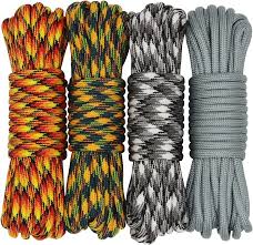 Aufodara 4x 6m Paracord Touw - 7 Strengen Nylon