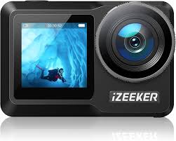 IZEEKER iA800 4K Actiecamera met Dubbel Scherm en 24 MP