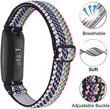 Nigaee 3-Pack Elastische Nylon Bandjes voor Fitbit