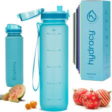 Hydracy 1L BPA-vrije Waterfles met Tijdmarkering